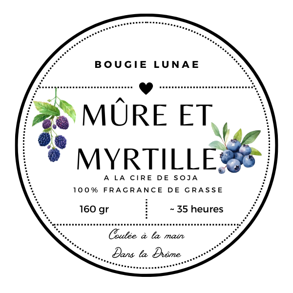 Bougie Mûre et Myrtille : Un moment de gourmandise à savourer