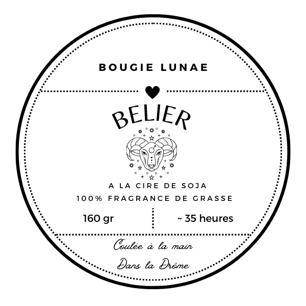 Bougie Bélier : Un parfum musqué pour des personnalités passionnées.