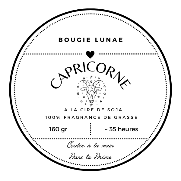 Bougie Capricorne : La bougie qui incarne l'ambition et la réussite.