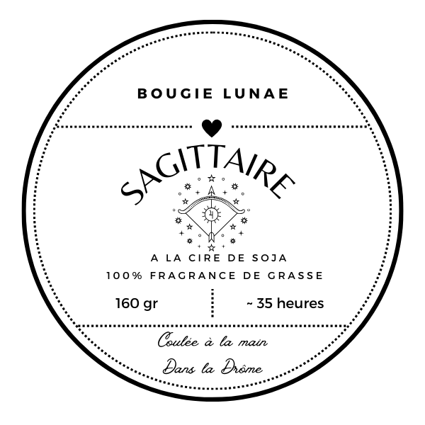 Bougie Sagittaire : Un parfum qui incarne l'aventure, la sagesse et le réconfort.