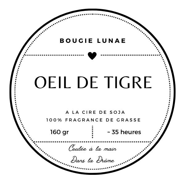 Bougie Oeil de Tigre : Un élixir de courage